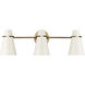 Reeva 3 Light 26 inch Modern Brass Bath Vanity Wall Light